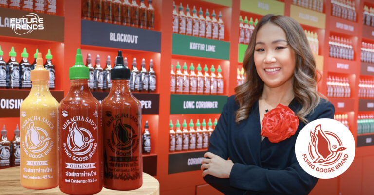 ขวดซอสพริกศรีราชา Flying Goose แบรนด์พรีเมียมไทยที่ส่งออกและเติบโตในตลาดโลก