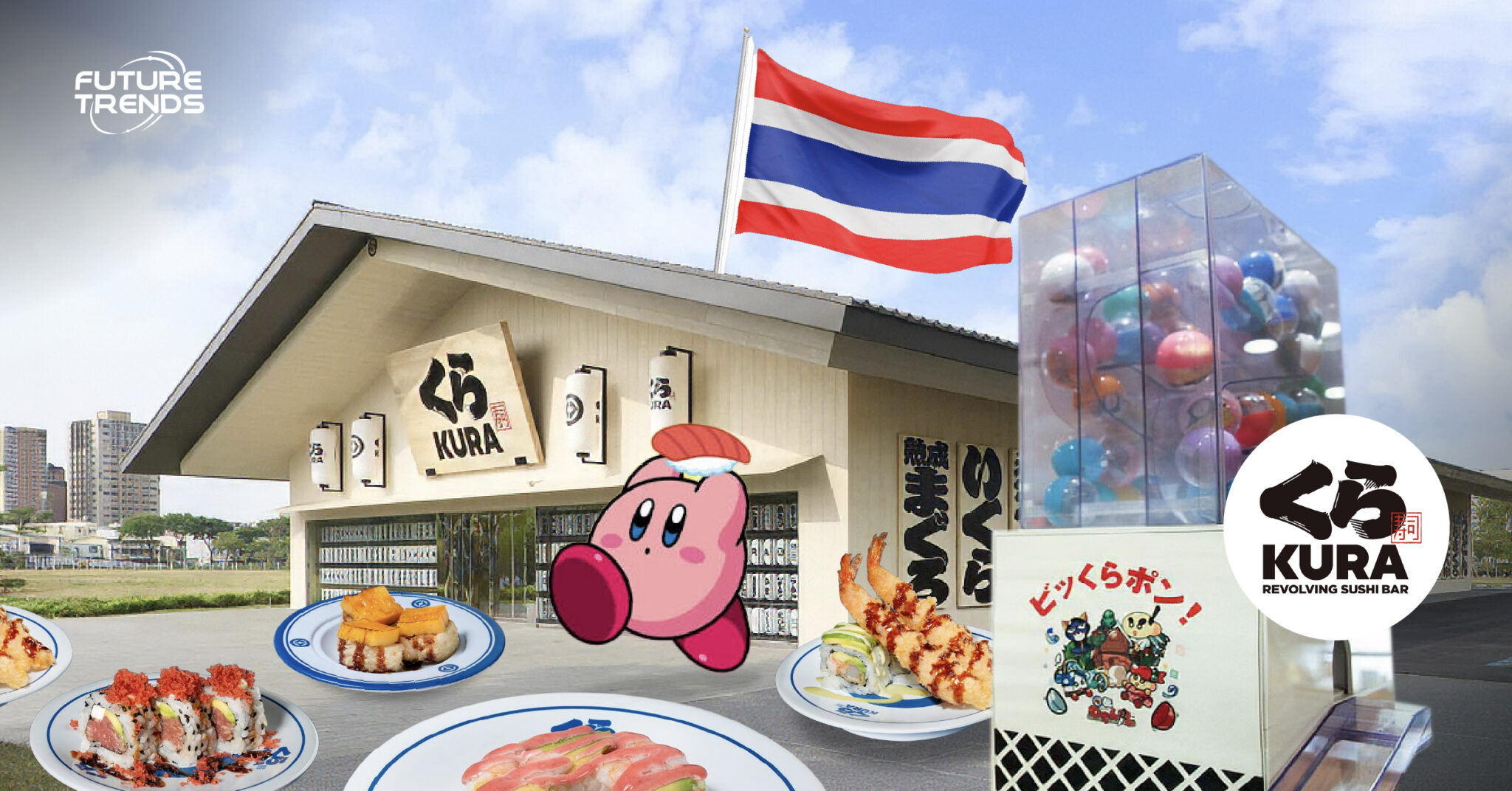 บรรยากาศภายในร้านซูชิสายพานอัจฉริยะ Kura Sushi ที่ควบคุมด้วยระบบ Data Tracking และฝาครอบอัตโนมัติ