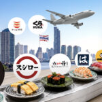 บรรยากาศร้านซูชิสายพานยุคใหม่ที่ขับเคลื่อนด้วยเทคโนโลยีรางส่งด่วนและหน้าจอสั่งอาหารดิจิทัล