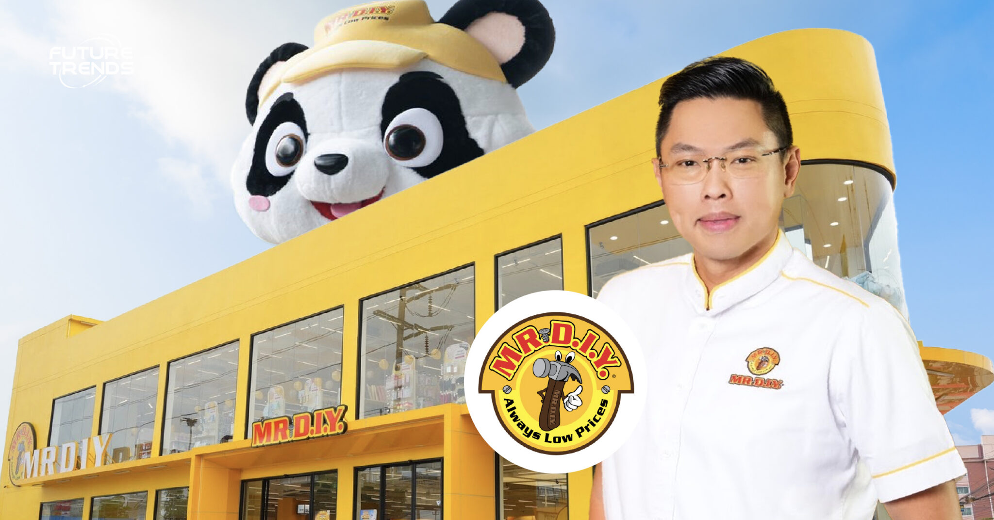 บรรยากาศภายในร้าน MR. D.I.Y. ที่แสดงถึงสินค้าหลากหลายหมวดหมู่ภายใต้แนวคิด Value Retail