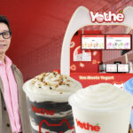 เครื่องดื่มโยเกิร์ตผสมชาแบรนด์ Yothé โดย KAMU KAMU ตกแต่งด้วยท็อปปิ้งและมาสคอตแมว Yoshi สะท้อนแนวคิด Tea Meets Yogurt